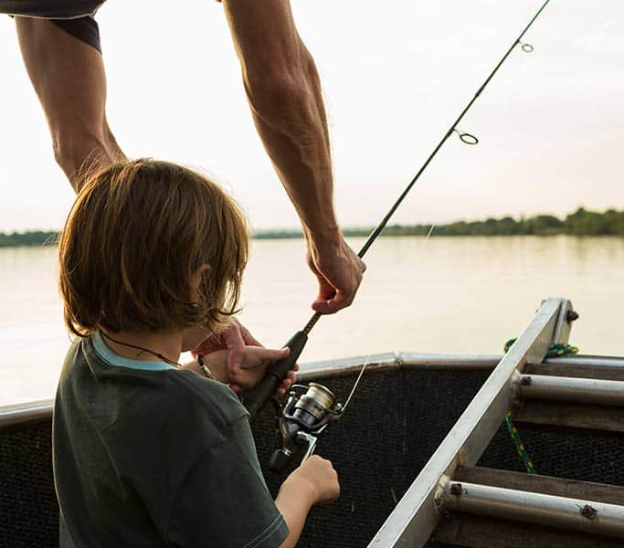 boy fishing