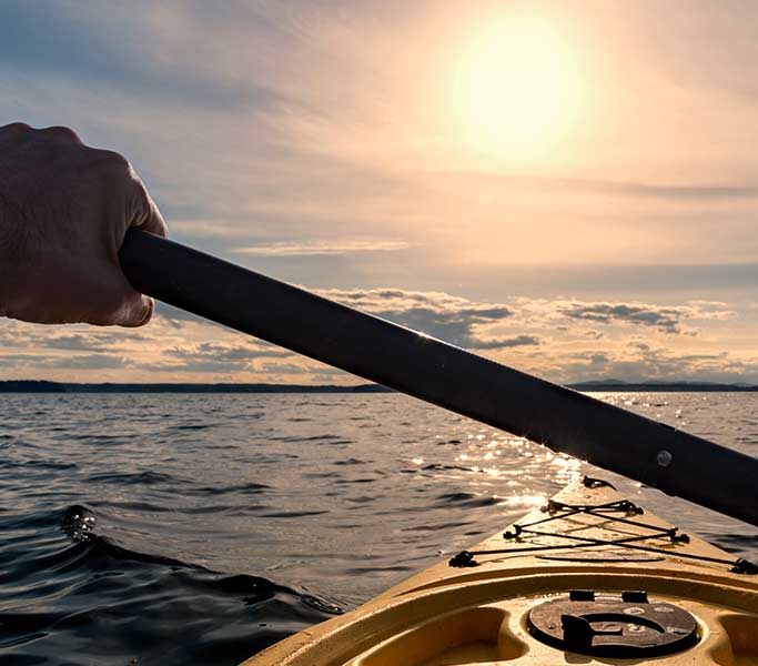 kayak in sun