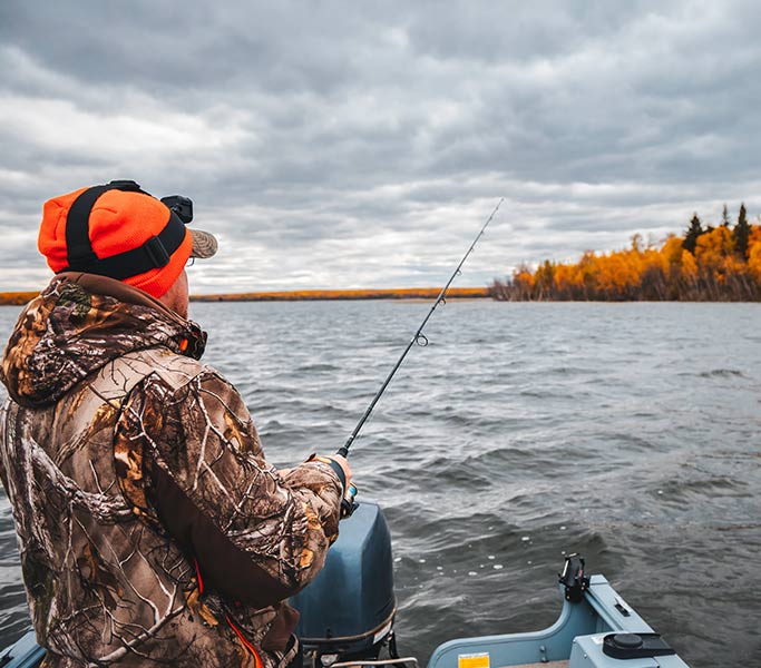 man fishing